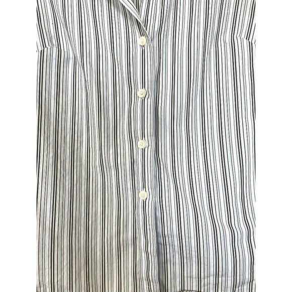 Michael Kors Preppy Long Sleeve Striped Button Down 12 - Picture 4 of 8